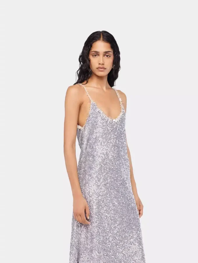 Midi-Paillettenkleid
