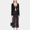 Bestickte Strickjacke