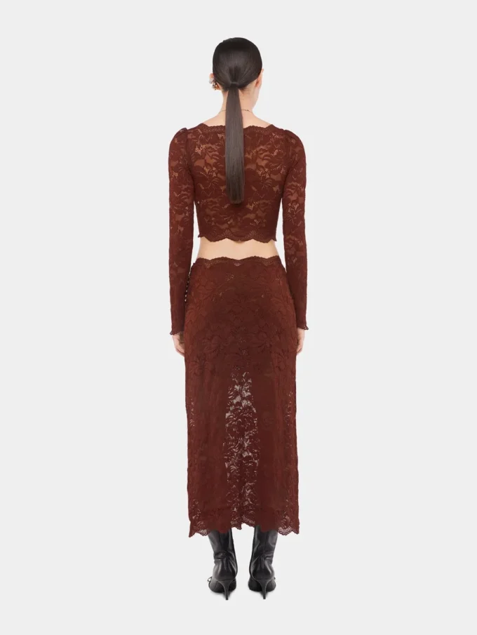 Crop-Top aus Spitze