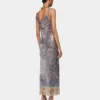 Midikleid aus bedrucktem Mesh