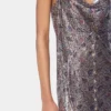 Midikleid aus bedrucktem Mesh