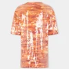 Mini-T-Shirt-Kleid aus Baumwolle und Pailletten