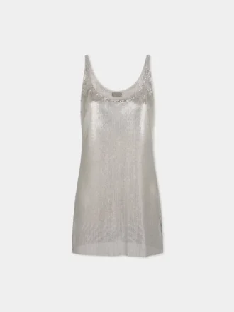 Mini-Tank-Top-Kleid aus Mesh