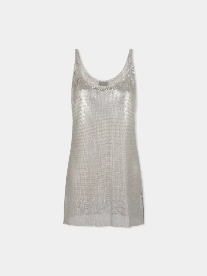 Mini-Tank-Top-Kleid aus Mesh