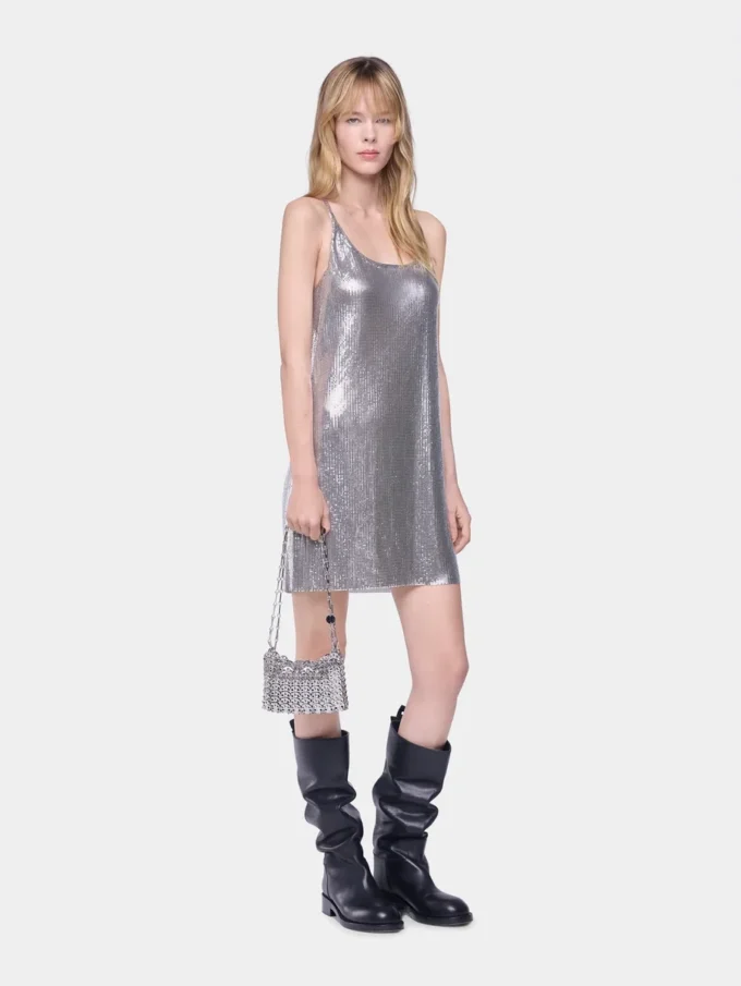 Mini-Tank-Top-Kleid aus Mesh
