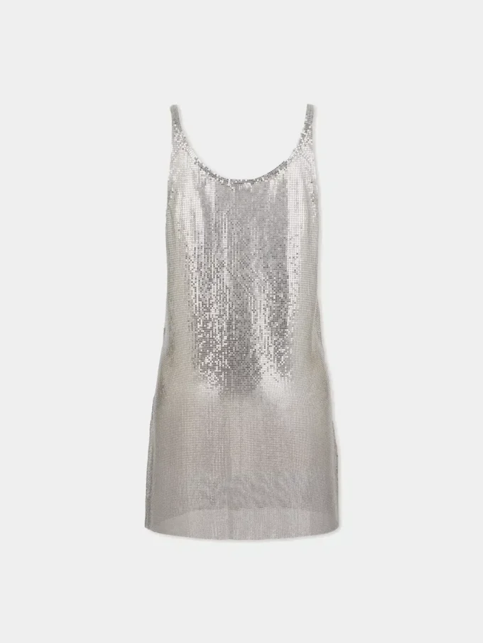 Mini-Tank-Top-Kleid aus Mesh