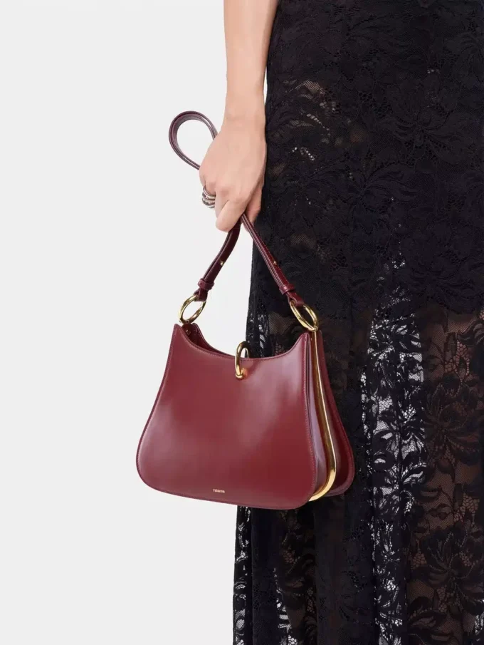 Mittlere Ring-Ledertasche