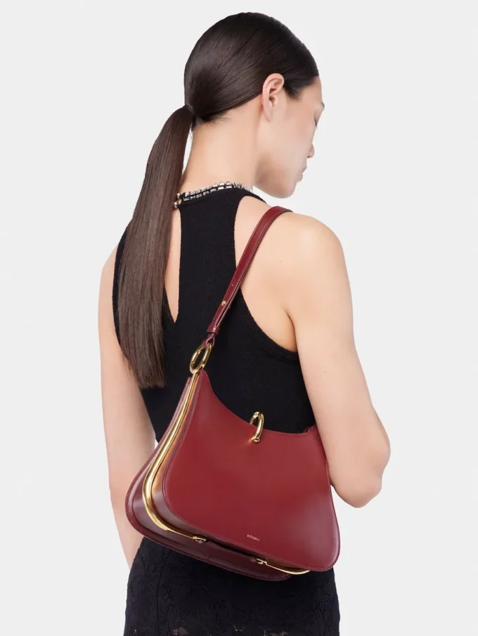 Mittlere Ring-Ledertasche