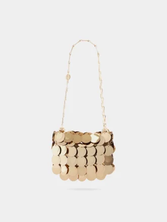 Nano-Tasche mit goldenen Glitzerscheiben