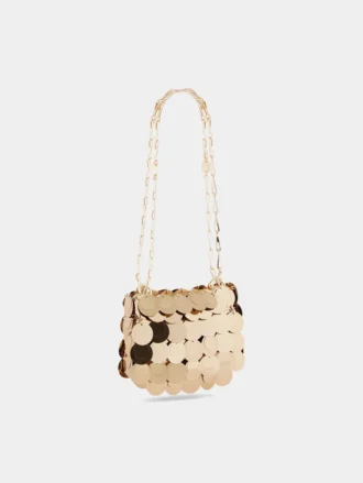 Nano-Tasche mit goldenen Glitzerscheiben