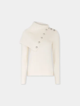 Off White Pullover aus Wolle