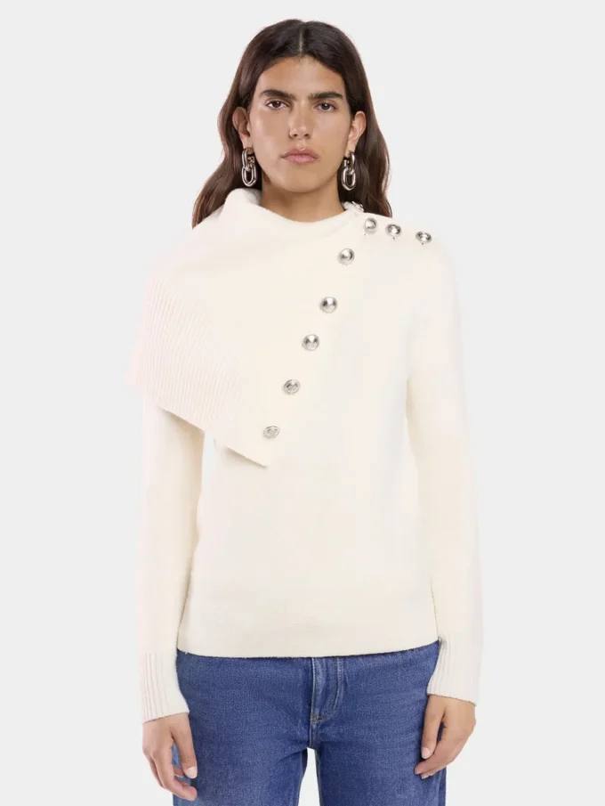 Off White Pullover aus Wolle