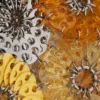 Orangefarbene Tasche „Flower 1969”