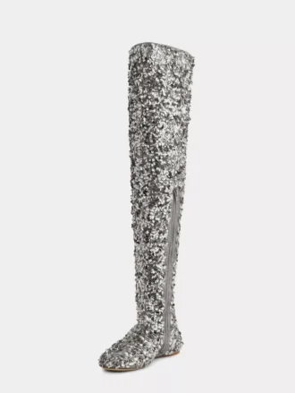 Overknee-Stiefel mit Pailletten