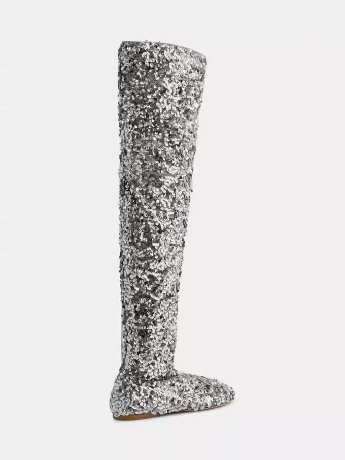 Overknee-Stiefel mit Pailletten