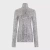 Pailletten-Rollkragenpullover