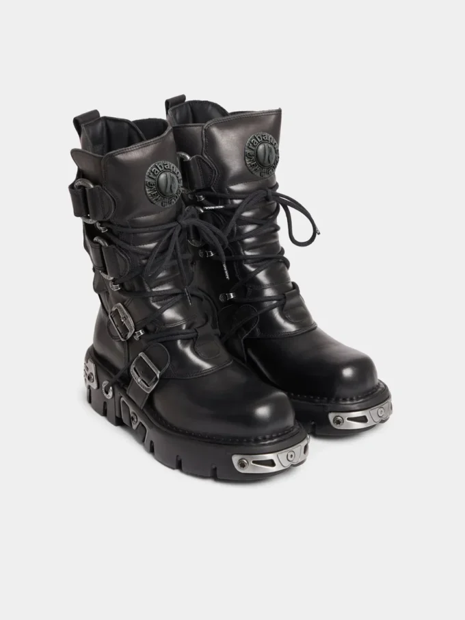 Rabanne x New Rock schwarze Stiefel Rabanne x New Rock schwarze Stiefel