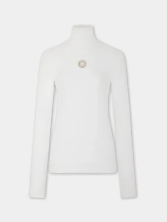 Rollkragenpullover aus gebürstetem Strick