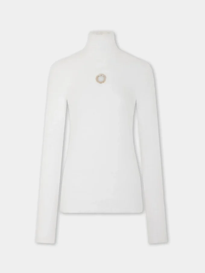 Rollkragenpullover aus gebürstetem Strick