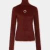 Rollkragenpullover aus gebürstetem Strick