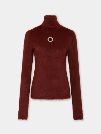 Rollkragenpullover aus gebürstetem Strick