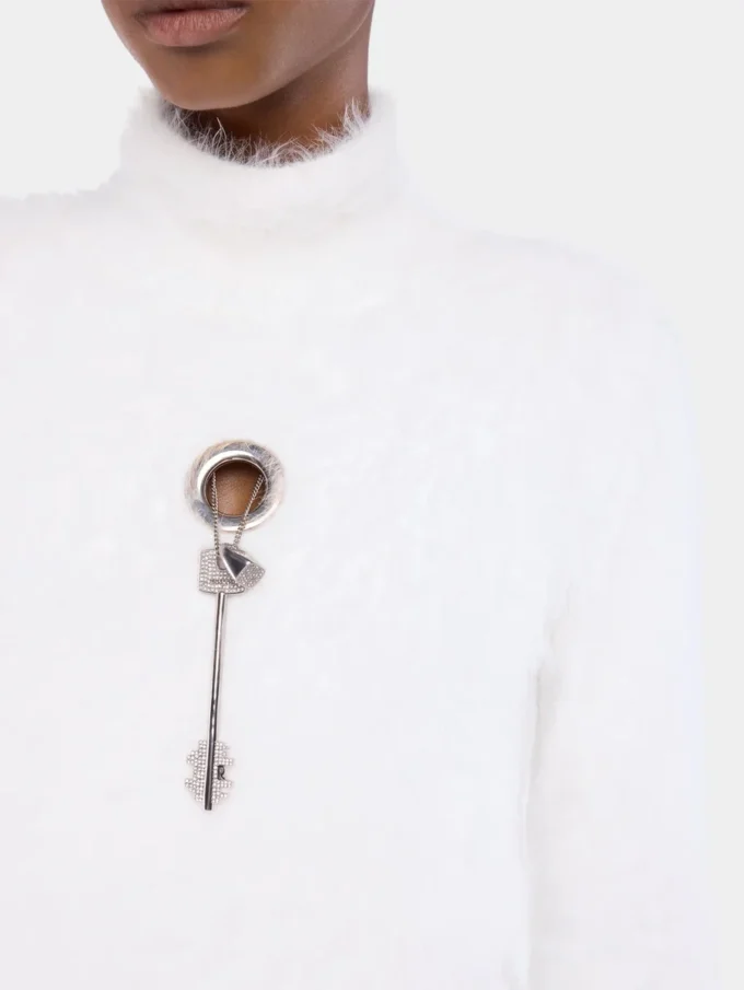 Rollkragenpullover aus gebürstetem Strick