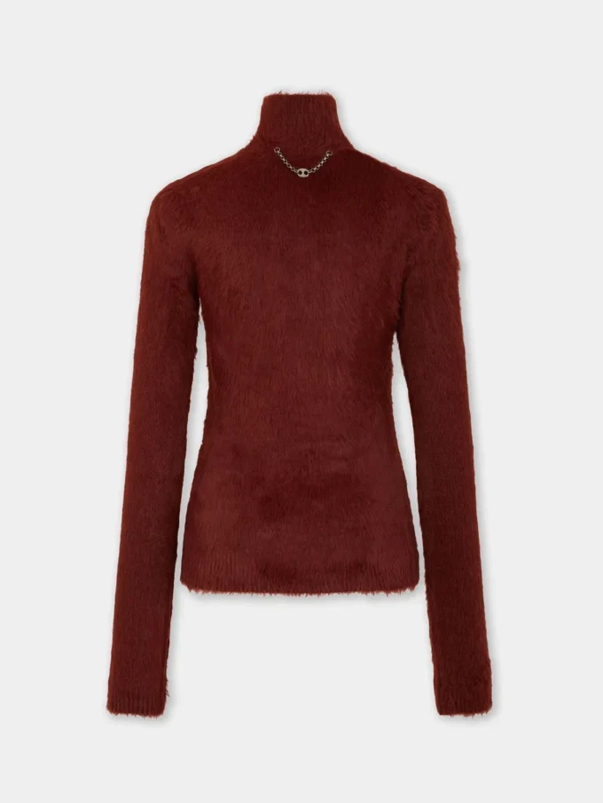 Rollkragenpullover aus gebürstetem Strick