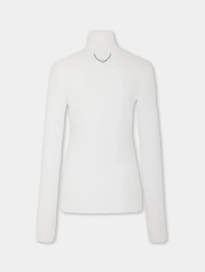 Rollkragenpullover aus gebürstetem Strick