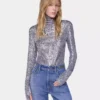 Rollkragenpullover mit Pailletten