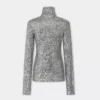 Rollkragenpullover mit Pailletten