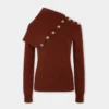 Rostfarbener Pullover aus Wolle