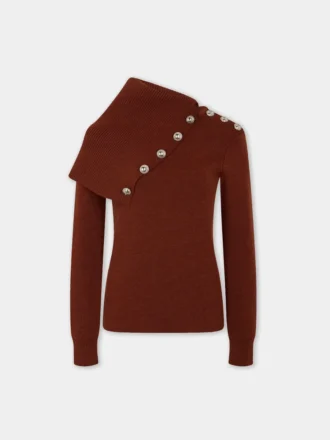 Rostfarbener Pullover aus Wolle