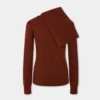Rostfarbener Pullover aus Wolle