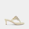 Sandalen mit Kitten-Absatz und Strass