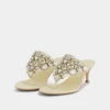 Sandalen mit Kitten-Absatz und Strass