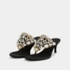 Sandalen mit Kitten-Absatz und Strass