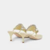 Sandalen mit Kitten-Absatz und Strass