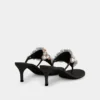 Sandalen mit Kitten-Absatz und Strass