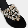 Sandalen mit Kitten-Absatz und Strass