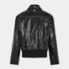 Schwarze Fliegerjacke aus Leder