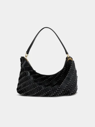 Schwarze Paco-Ledertasche