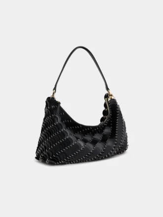 Schwarze Paco-Ledertasche