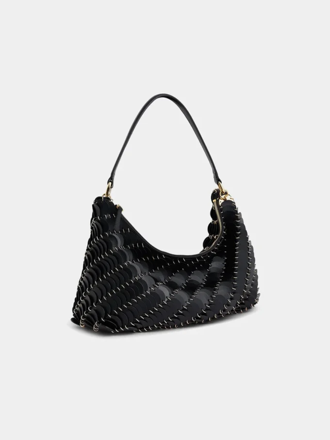 Schwarze Paco-Ledertasche