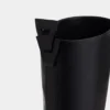 Schwarze Stiefel aus glattem Leder