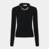 Schwarzer Pullover aus Wolle