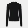 Schwarzer Pullover aus Wolle