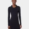 SCHWARZES KURZES STRICKKLEID