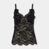 Schwarzes Tanktop aus Spitze