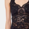 Schwarzes Tanktop aus Spitze