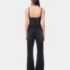 Schwarzes Tanktop aus Spitze